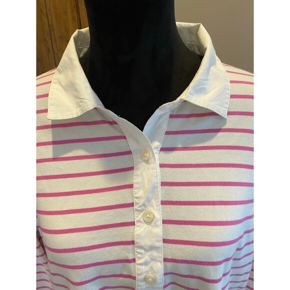 J. Crew Womens Cream & Pink Collared Long Sleeved Plus Size XL Pullover J.Crew - Picture 2 of 8